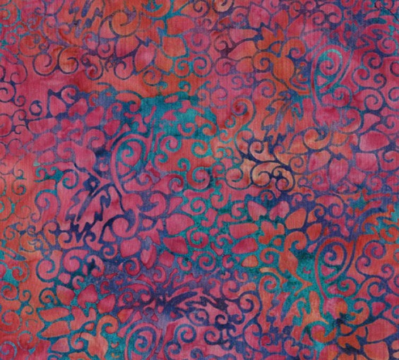 Island Batiks - 6/1024 - Swirl Outline - Burnt Orange